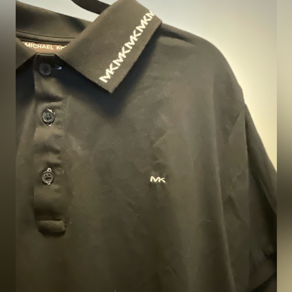 Michael Kors Mens Logo Black Polo Shirt Size Large - Picture 9 of 11
